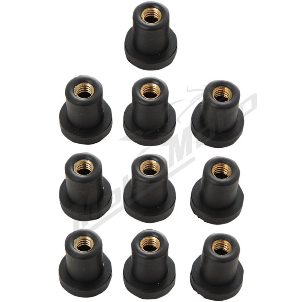 DRAG SPECIALTIES Well Nuts M6 10pcs..