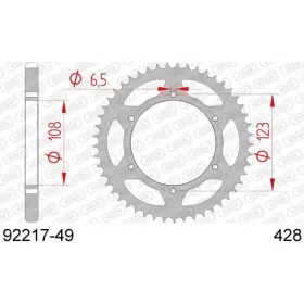 AFAM Steel Standard Rear Sprocket 428 49 teeth Derbi Mulhacen 125 2011