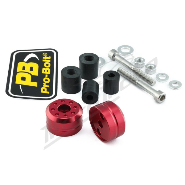 PRO BOLT Vairo antgaliai raudonis 2vnt. DUCATI / SUZUKI 600-1262cc 05-26