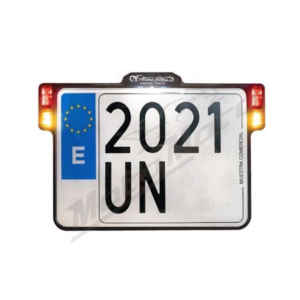 HEINZ BIKES Universal License Plate Holder With Lights