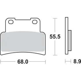 SBS HS Street Excel 844HS Sintered Front Brake Pads Aprilia / Yamaha 125-900cc 06-24