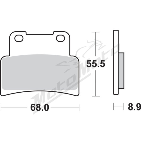 SBS HS Street Excel 844HS Sintered Front Brake Pads Aprilia / Yamaha 125-900cc 06-24