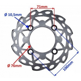 Mini moto / atv rear brake disc HONDA CRF 50