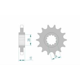 AFAM Steel Standard Front Sprocket 20504 - 530 13-16 teeth ​​​​​​​HONDA CBR 600 87-96