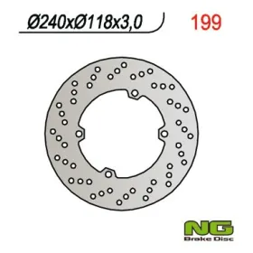 NG BRAKES Priekinis fiksuotas stabdžių diskas 240mm Honda CR 125-250cc 90