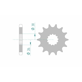 AFAM Steel Standard Front Sprocket 52900 - 530 14-15 teeth DUCATI MULTISTRADA 1200-1260cc 10-20