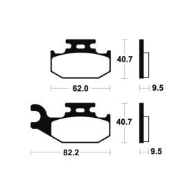 TECNIUM MX/ATV Sintered Metal Brake pads - MO267 Can Am Commander / DS / Maverick / Outlander / Quest / Renegade 250-1000cc 00-25