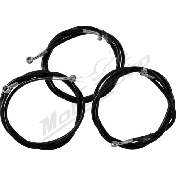 LA CHOPPERS Brake Line Kit 3pc. Harley Davidson FLHRXS / FLHTK / FLHX / FLHXSE / FLTRK / FLTRKSE / FLTRXSE 1868-1977 23-24