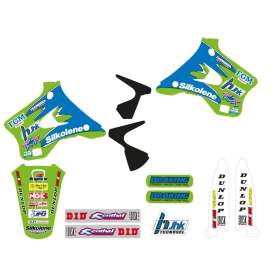 TECNOSEL Seat cover and sticker set Kawasaki KX 125-250 94-98