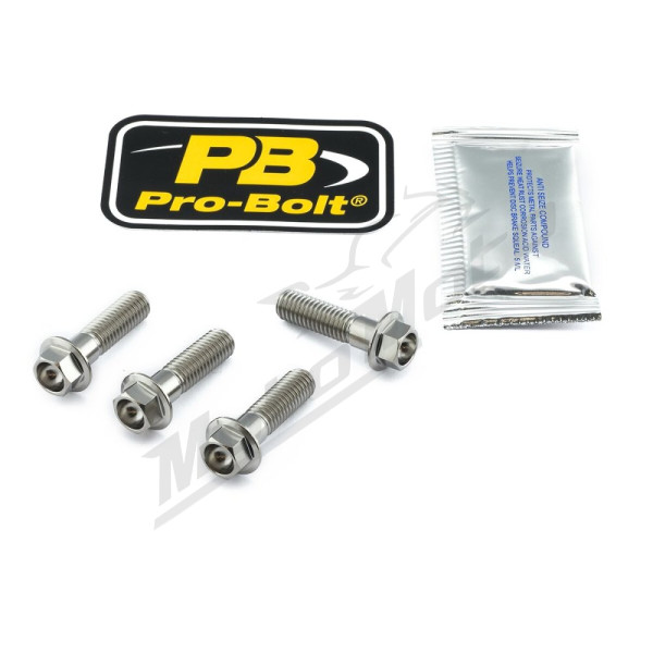 PRO BOLT Titanium Clip-On / Handle Bar Mount Bolt Kit BMW / Honda / Kawasaki / KTM / Suzuki / Yamaha 65-1000cc 03-23