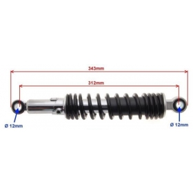 Rear adjustable shock absorbers ROMET ZETKA/ Universal 343mm Ø12 2pcs