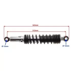 Rear adjustable shock absorbers ROMET ZETKA/ Universal 343mm Ø12 2pcs