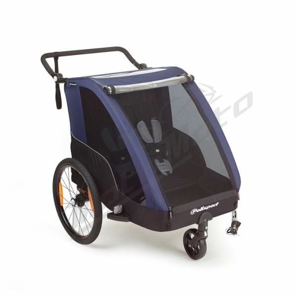 POLISPORT Child Trailer & Stroller Complete Grey/Blue