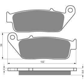 GOLDFREN Brake Pads 014 Ceramic Carbon S3 Honda / Triumph / Victory / Yamaha 250-1731 92-19