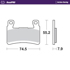 MOTO-MASTER Carbon Racing Front Brake Pads Kawasaki ZX-6R 600-636 13-26