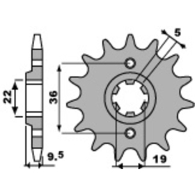 JT/PBR Grandinės komplektas 520HDS 14/51 Honda CR 250R 84-85