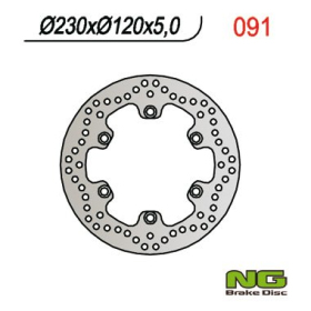 NG BRAKES Fixed Rear Brake Disc 230mm Kawasaki KLE / KLR 500-650cc 89-07