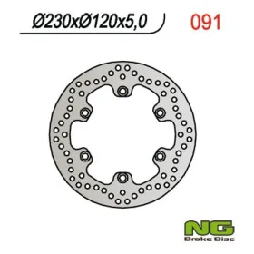 NG BRAKES Fixed Rear Brake Disc 230mm Kawasaki KLE / KLR 500-650cc 89-07