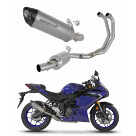 Yamaha YZF-R3 2025 - 2026 Full Exhaust System EX Collector Silencer Titanium HP8 + dB killer