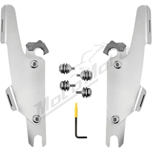 MEMPHIS SHADES HD Fats/Slim Windshield  Trigger-Lock Complete Mount Kit Harley Davidson FLFB / FLFBS 1750-1868 18-24