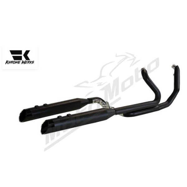 KHROME WERKS 2-into-1-into-2 Dominator-SR Išmetimo Sistema Harley Davidson FLHR / FLHRC / FLHT / FLHTCU / FLHTC / FLHX / FLHXS / FLHXSE / FLTR / FLTRU / FLTRX 1584-1800 09-16