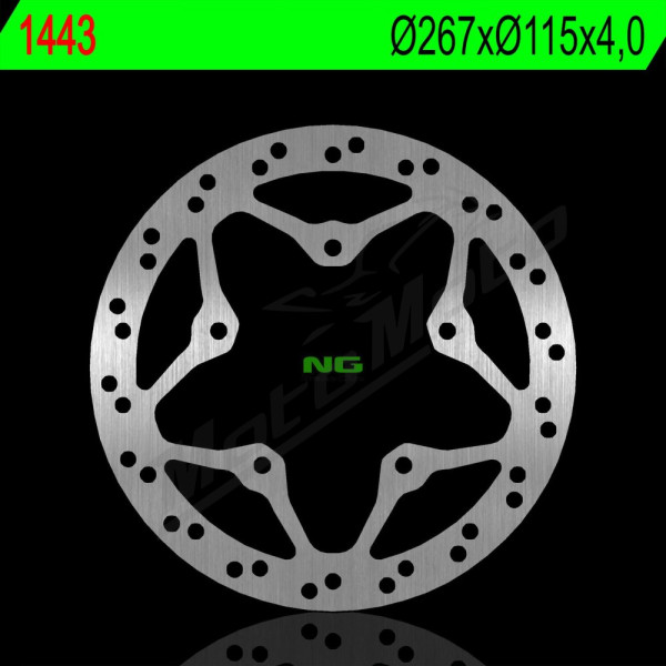 NG BRAKES Priekinis fiksuotas stabdžių diskas 267mm Yamaha Xenter 125-150cc 12-17