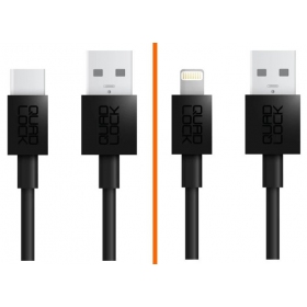 Quad Lock USB-A to Lightning Cable / USB-C Cable 20cm