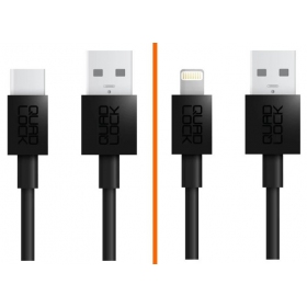 Quad Lock USB-A į Lightning laidas / USB-C laidas 20cm