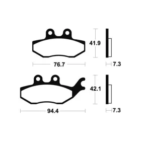 TECNIUM Scooter Organic Brake pads ME280 Italjet / Rieju 50/250cc 01-10