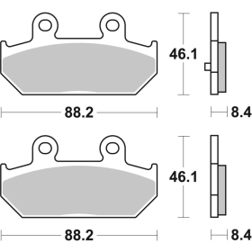 SBS HF Street Ceramic Brake Pads Rear 182HF Suzuki AN 400-650 02-19