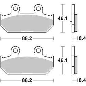 SBS HF Street Ceramic Brake Pads Rear 182HF Suzuki AN 400-650 02-19
