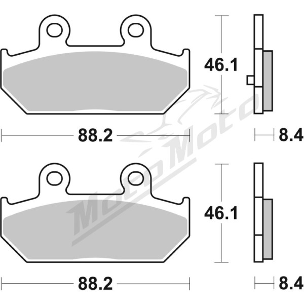 SBS HF Street Ceramic Brake Pads Rear 182HF Suzuki AN 400-650 02-19