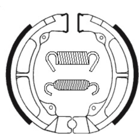 TECNIUM Street/Off-Road Organic Brake shoes BA056 Kawasaki KDX / KL 200/250cc 81-86