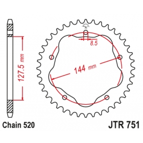 Rear sprocket JTR751