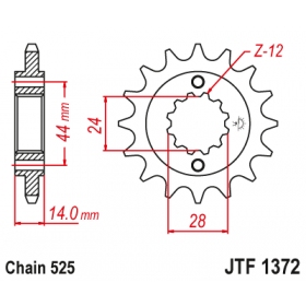 Front sprocket JTF1372RB