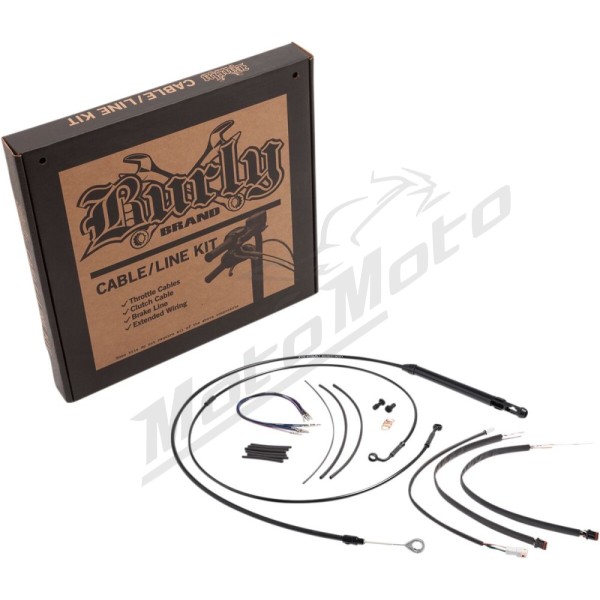 BURLY BRAND Ape Hangers vairams trosų / lynų / elektros laidų prailginimo kompl. Harley Davidson 1750-1868cc 2018-2025