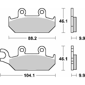 SBS KH172 Brake Pads Yamaha Artesia / XT E / XT K / XTZ 400-660cc 90-03