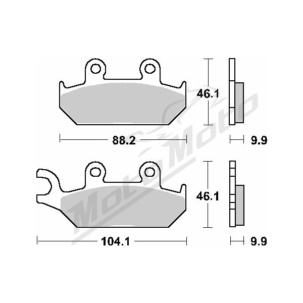 SBS KH172 Brake Pads Yamaha Artesia / XT E / XT K / XTZ 400-660cc 90-03