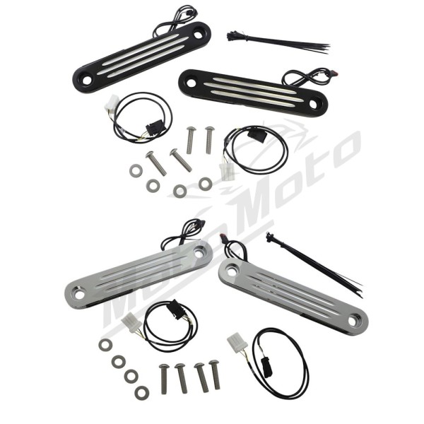 CUSTOM DYNAMICS ProBEAM® Dynamic Strips™ V2 Front Turn Signals Harley Davidson FLHT / FLHTC 1450-1800cc 06-13