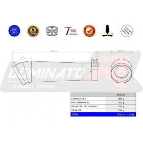 Duslintuvo kompl. Dominator GP2 KAWASAKI ZX10R 2004-2005