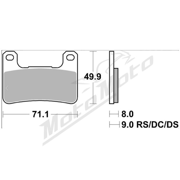 Sbs Brakepads Dual Sinter 2 Front 806DS-2 Kawasaki / Suzuki 600-1800 04-22