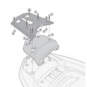 KAPPA Top case frame With Monokey Plate BMW F 650-800GS 08-18