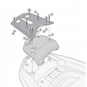 KAPPA Top case frame With Monokey Plate BMW F 650-800GS 08-18