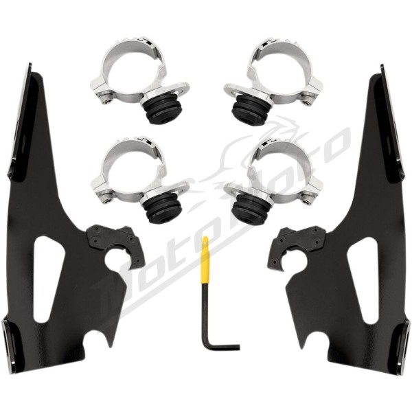 MEMPHIS SHADES METRIC Fats/Slim Windshield Trigger-Lock Complete Mount Kit Indian Scout 60-69 15-24