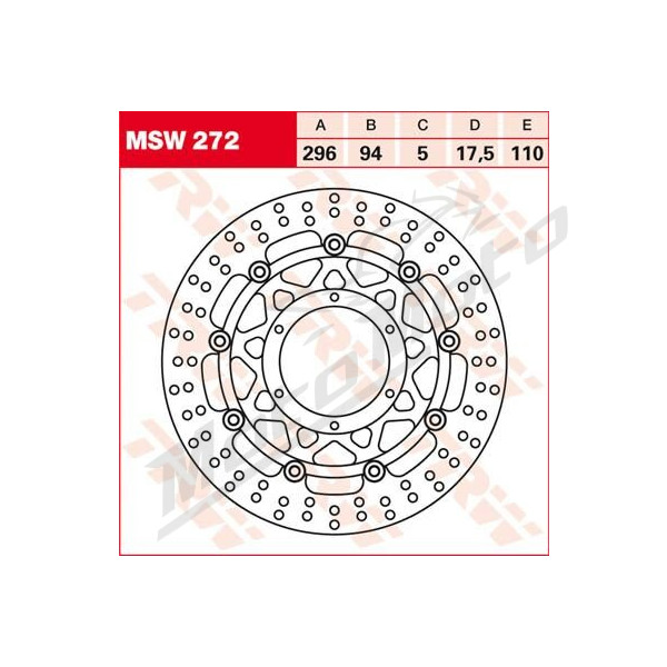 TRW Round Floating Front Brake Rotor Honda CB / CBF / CBR / NSA 250-1000cc 06-22