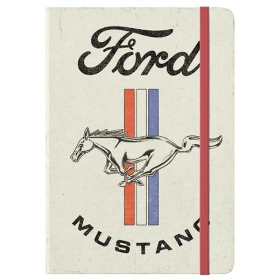 NOTE BOOK FORD MUSTANG HORSE & STRIPES 15x20cm