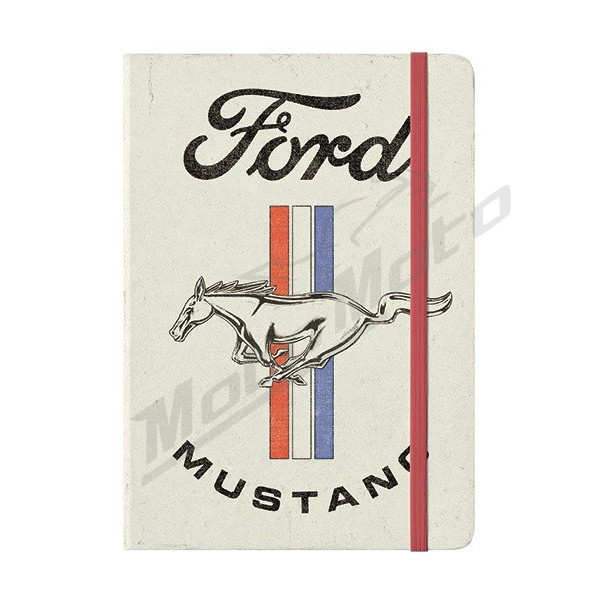 NOTE BOOK FORD MUSTANG HORSE & STRIPES 15x20cm