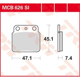 TRW SI Series Sindered Off-Road Brake Pads Arctic Cat / Hyosung / Kawasaki / Suzuki 400-450cc 03-18