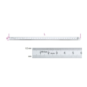 BETA Flexible Graduated Rules 300mm Stainless Steel
