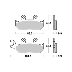 Sbs stabdžių trinkelės 650HS Sintered YAMAHA